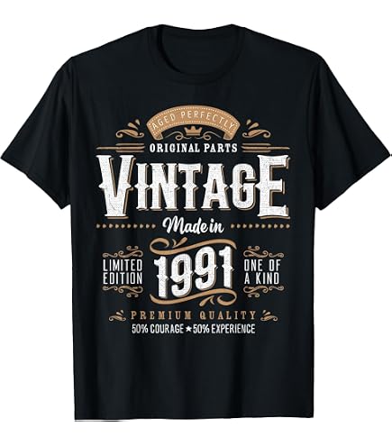 Amazon.com: Vintage Est 1991 Limited Edition Classic 1991 Men and